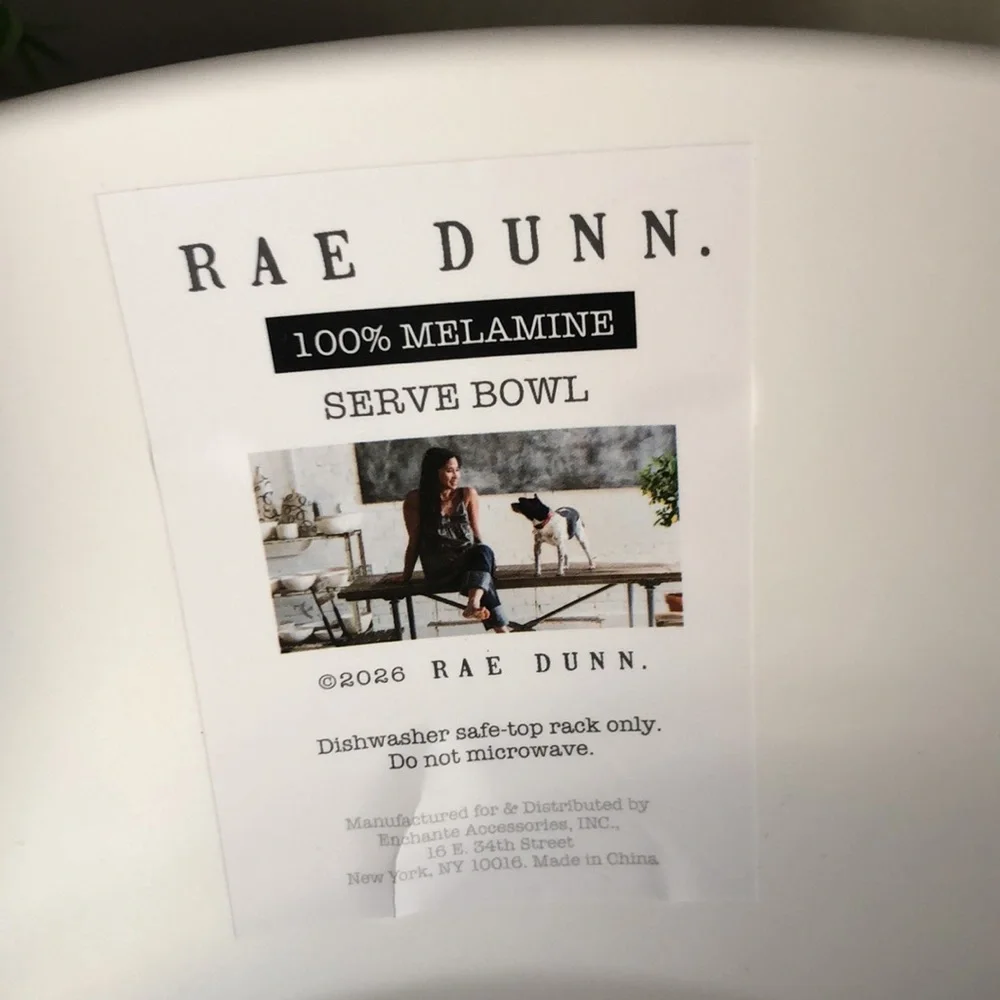 Rae Dunn White 'DIG IN' Melamine Serving Bowl